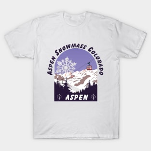 Aspen Snowmass, USA. Gift Ideas For The Ski Enthusiast. T-Shirt